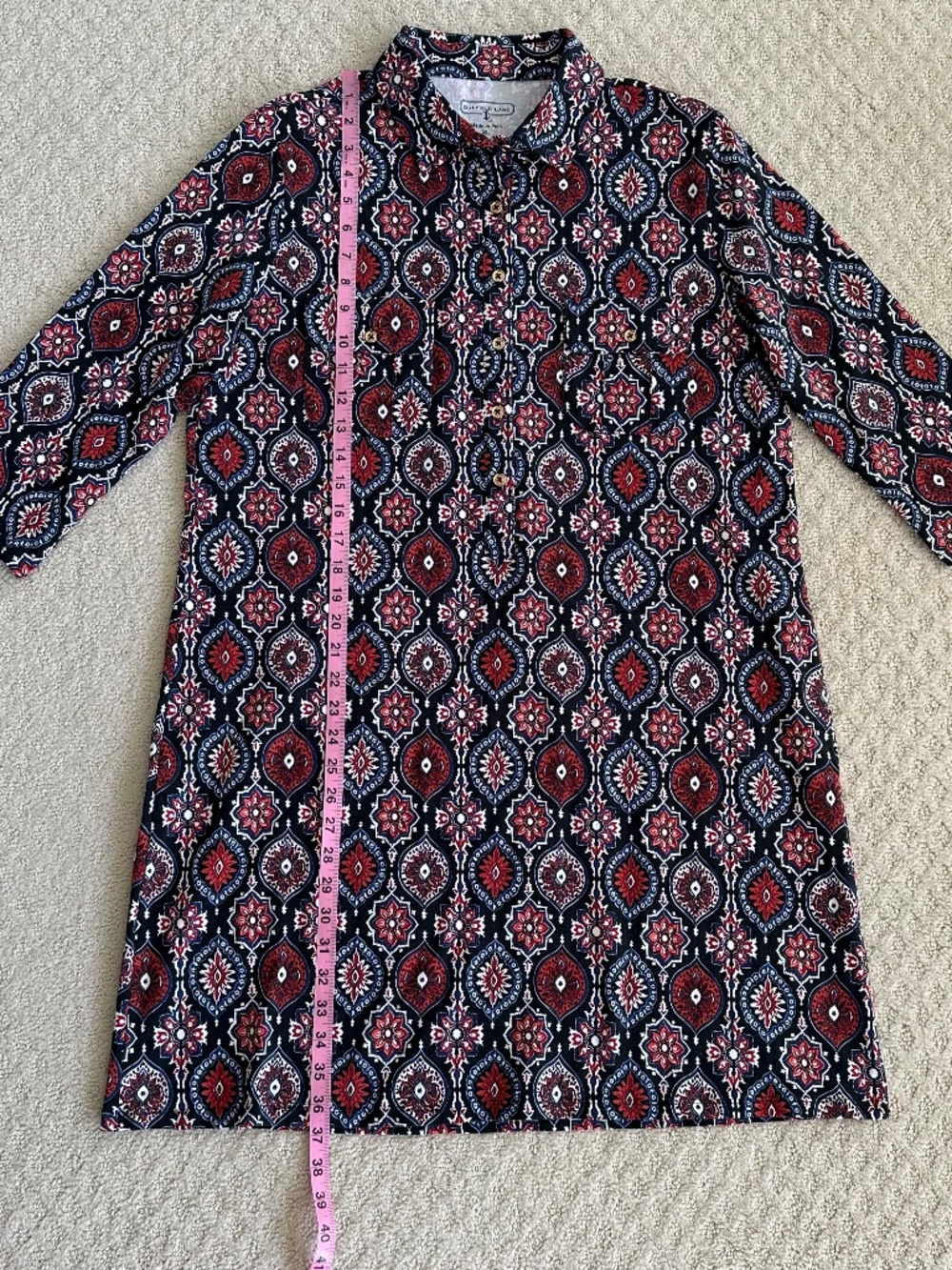 Duffield Lane Signature Stretch Cotton Jersey Coco Dress Medallion XL Classic - Picture 11 of 12